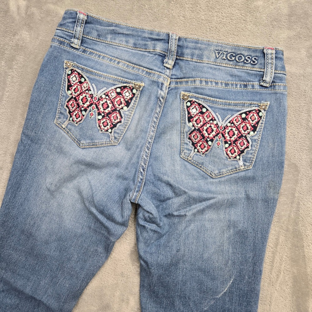 Vigoss The Jagger Skinny Jeans Girls Size 14 Medium Wash Denim Stretch